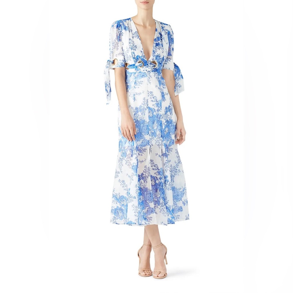 Alice McCall Blue & White Only Everything Midi Dress Size 2 US $495